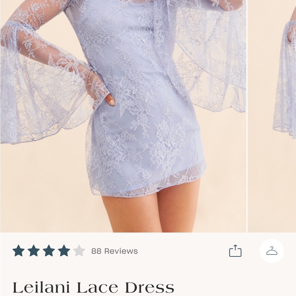 Leilani Lace Dress in Light Blue